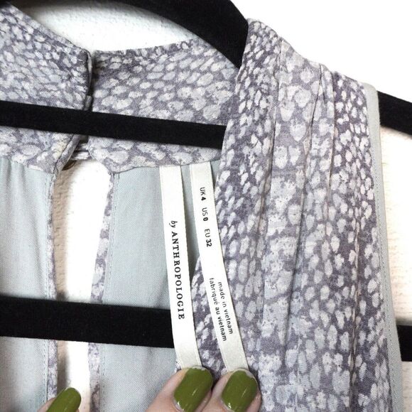 by Anthropologie‎ Marfa Maxi Dress Sz 0 EUC Snakeskin Summer Feminine Romantic - Picture 8 of 12